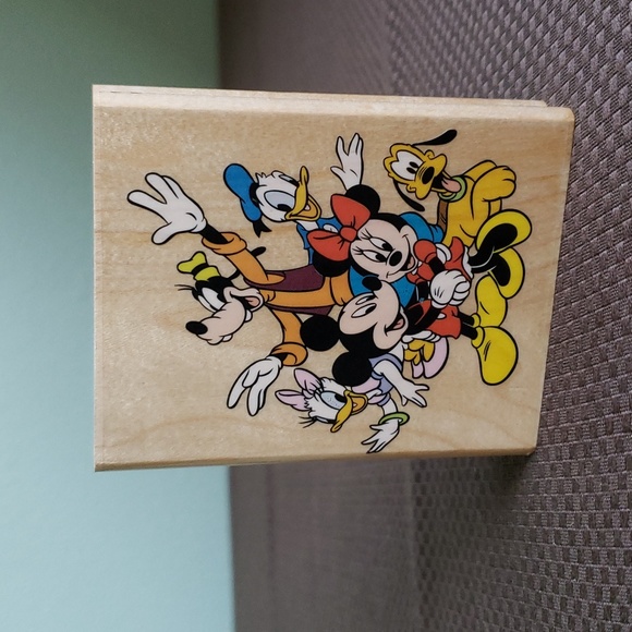 DISNEY Rubber Stamp "Cast Members" Group •Mickey Minnie Goofy Pluto Donald Daisy - Picture 1 of 10